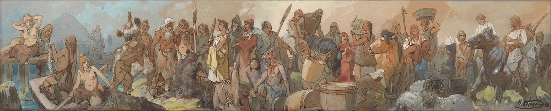 The History of Trade, 1898. Artist: Karasin, Nikolai Nikolayevich (1842-1908)