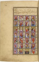 Miniature from Matâli' al-sa'âdet by Seyyid Mohammed ibn Emir Hasan (left part), 1582. Artist: Anonymous