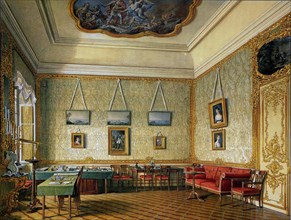 The Working or Small Study of Emperor Alexander I at the Great Palace in Tsarskoye Selo, 1875. Artist: Hau, Eduard (1807-1887)