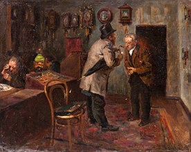 At the Jewelers, 1917. Artist: Makovsky, Vladimir Yegorovich (1846-1920)