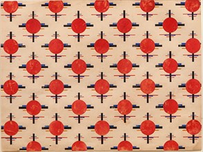 Suprematist Pattern. Fabric design, ca 1921. Artist: Chashnik, Ilya Grigoryevich (1902-1929)