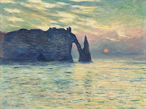 The Cliff, Étretat, Sunset, 1882-1883.