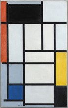 Composition with Red, Black, Yellow and Blue, 1921.
