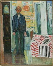 Self-Portrait, Between the Clock and the Bed, 1940-1942.