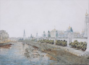 View of the Kremlin from the Moskvoretsky Bridge, 1851.