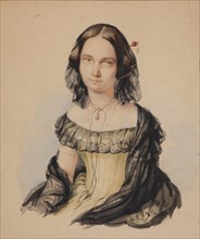 Yelizaveta Nikolayevna Krivtsova (1817-1855), née Princess Repnina-Volkonskaya, c. 1843.