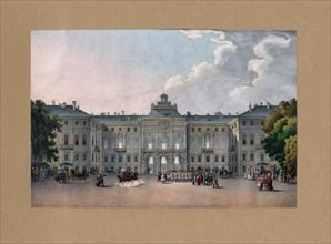 View of the Constantine Palace in Strelna near St. Petersburg.