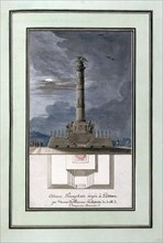 Design of the column commemorating centennial of the Battle of Poltava.