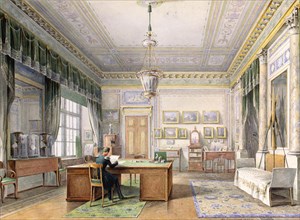 Interiors of the Winter Palace. The Study of Emperor Alexander II in the Winter Palace.