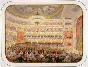 The Auditorium of the Saint Petersburg Imperial Bolshoi Kamenny Theatre.