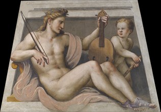 Apollo with cupid.