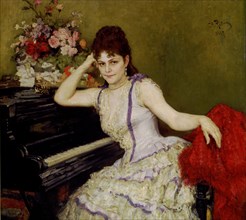 Portrait of pianist and composer Sophie Menter (1846-1918).