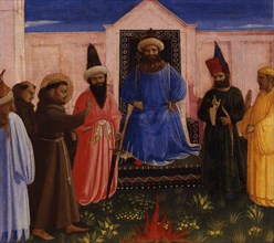 The ordeal of fire of Saint Francis before the Sultan.