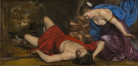 Venus and Cupid Mourning the Dead Adonis.