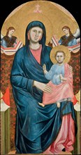 Madonna and Child Enthroned with Two Angels.
