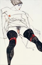 Woman with Black Stockings.