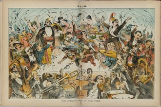 The operatic war in New York. Illustration from Puck.
