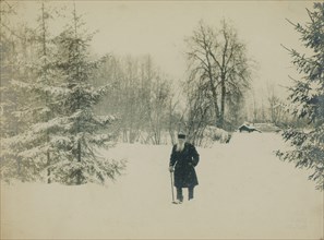 Count Lev Nikolayevich Tolstoy walking.