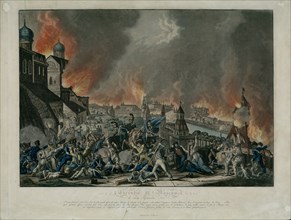 Fire of Moscow on 15th September 1812 (The French in Moscow).