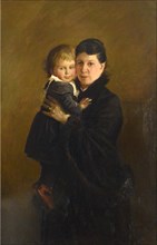 Portrait of Countess Sophia Andreevna Tolstaya (1844-1919), with Daughter Alexandra.