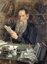 Portrait of the author Count Lev Nikolayevich Tolstoy (1828-1910).