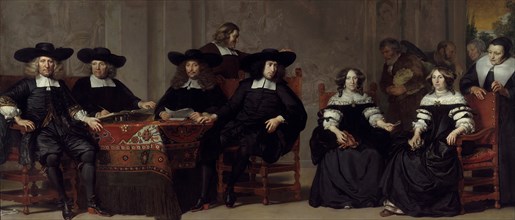 The governors and governesses of the Old Men and Women's home in Amsterdam.