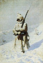 Soldier in the snow (All quiet on the Shipka Pass).