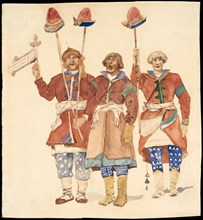 Costume design for the theatre play Snow Maiden by Alexander Ostrovsky.