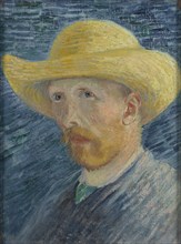 Self-Portrait with Straw Hat.