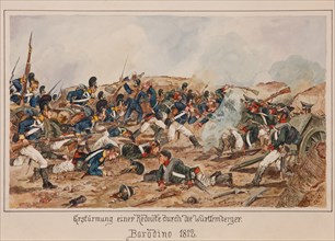 The storming of a Redoubt by the Wurttemberg troops. Borodino 1812.