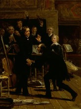 Homage of Paganini to Berlioz at the concert of December 16, 1838.