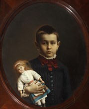 Portrait of a Girl With Doll In Her Hand.
