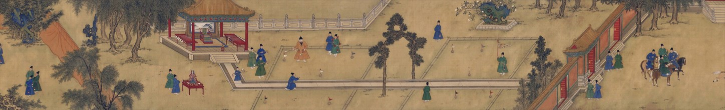 The Ming Emperor Xuande playing chuiwan.