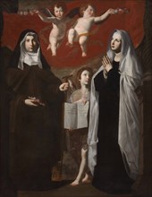 Saint Elizabeth of Hungary and Saint Frances of Rome.