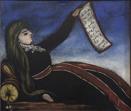 Georgian woman on a couch.