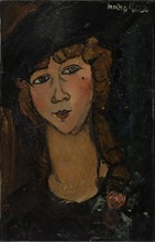 Head of a woman with hat. (Lolotte).