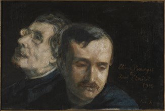 Double portrait of Paul Claudel and Élémir Bourges.
