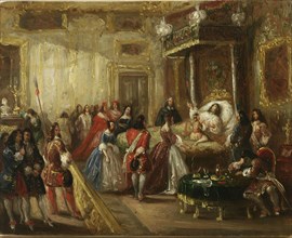 The death of Louis XIV in Versailles.