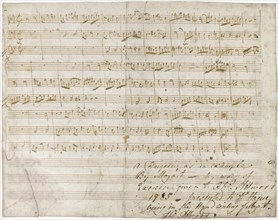 The autograph manuscript of a three-part Fugue in C, K. deest.