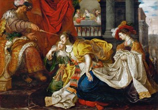Esther before Ahasuerus.