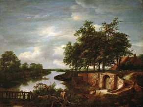 River Landscape with Cellar Entrance.