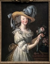 Marie Antoinette in a Muslin dress.