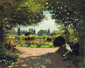 Adolphe Monet in the Garden of Le Coteau at Sainte-Adresse, 1867.