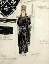 Phaedra. Costume design for the Ballet Hippolytus after Euripides, 1902.