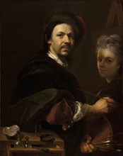 Self-Portrait with Wife, 1711.