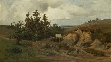 Landscape with a Wooden Bridge, 1858.