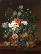 Still Life with a Lizard and Flowers, 1826.