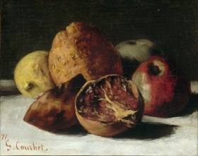 Still Life with fruits: apples and pomegranates, 1871.