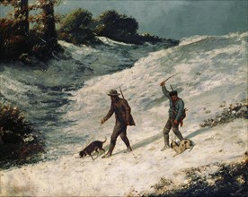 Hunters in the Snow (Chasseurs dans la neige), ca 1864.