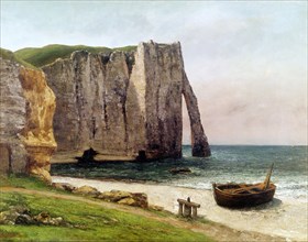 The Cliff at Etrétat, 1869.